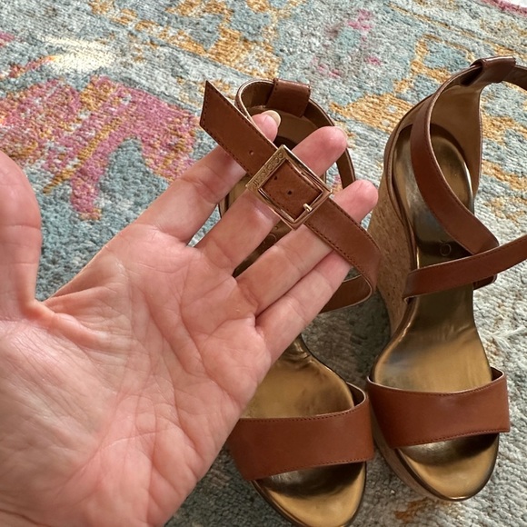 Jimmy Choo Brown Portia 120 Wedge Sandals - like new - Picture 4 of 11
